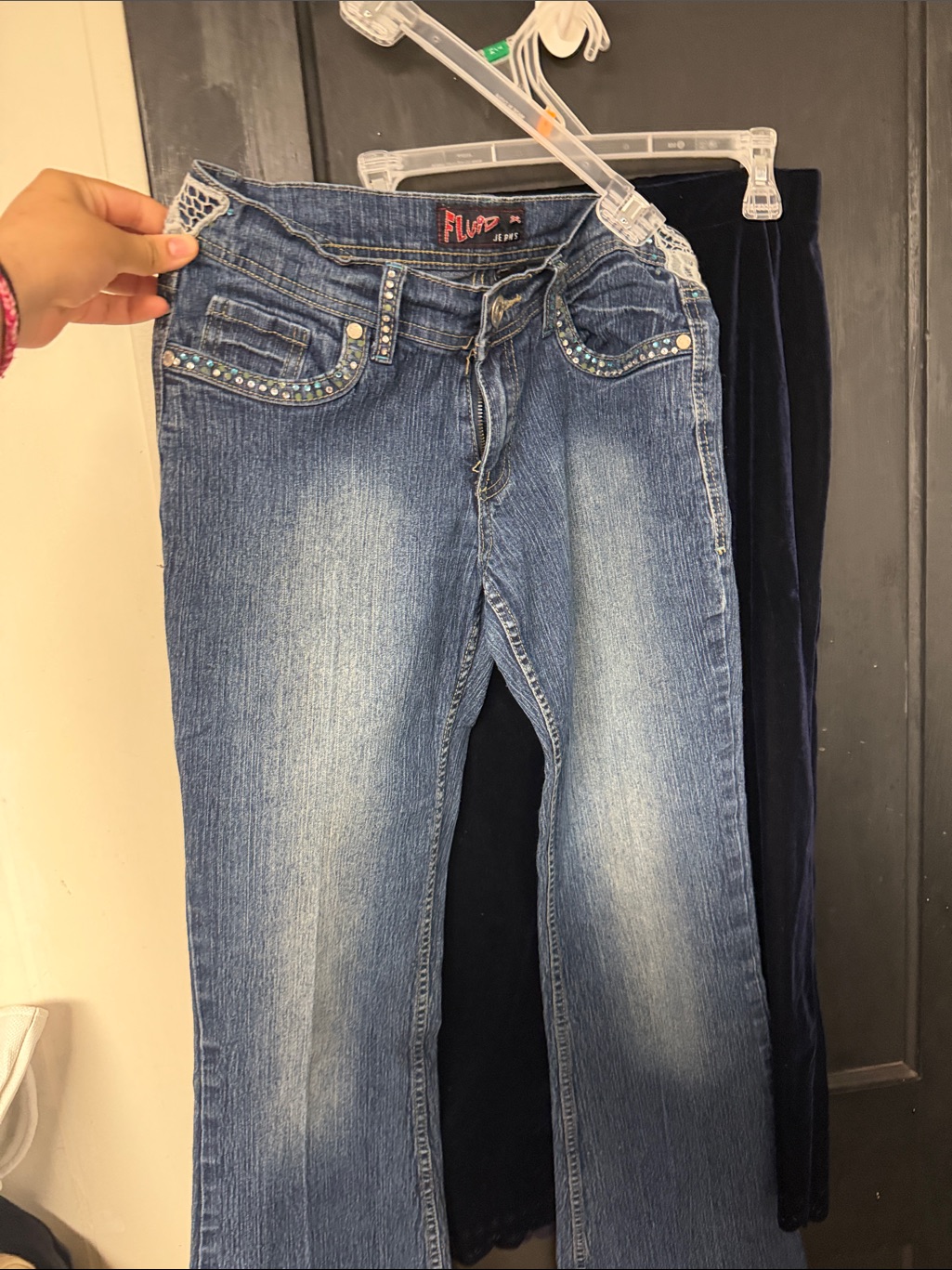 Blue Wash Women's Embellished Bootcut Jeans